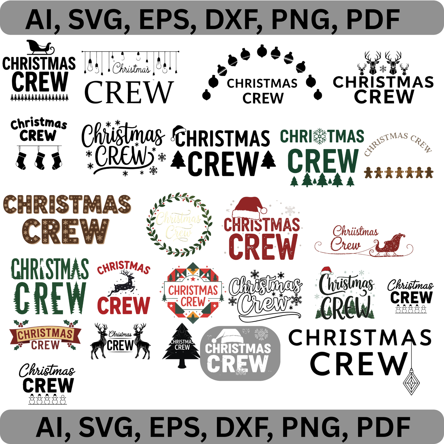 christmas crew SVG bundle