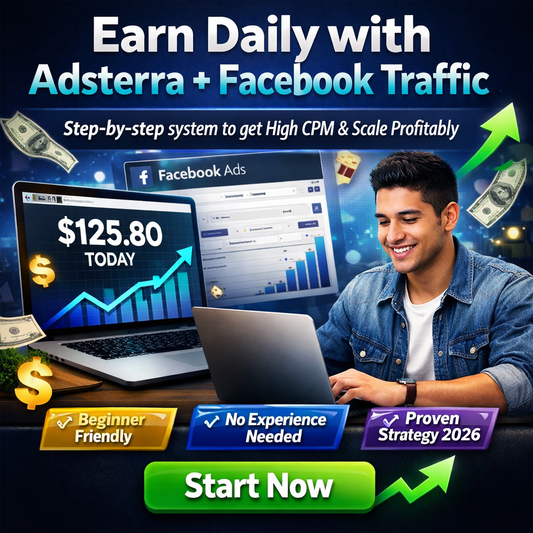 Adsterra + Facebook Traffic Mastery (2026) – Earn High CPM Daily